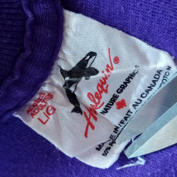 Vintage 1993 Giant Wolf Big Print Graphic Single Stitch T-Shirt - Picture 2 of 7